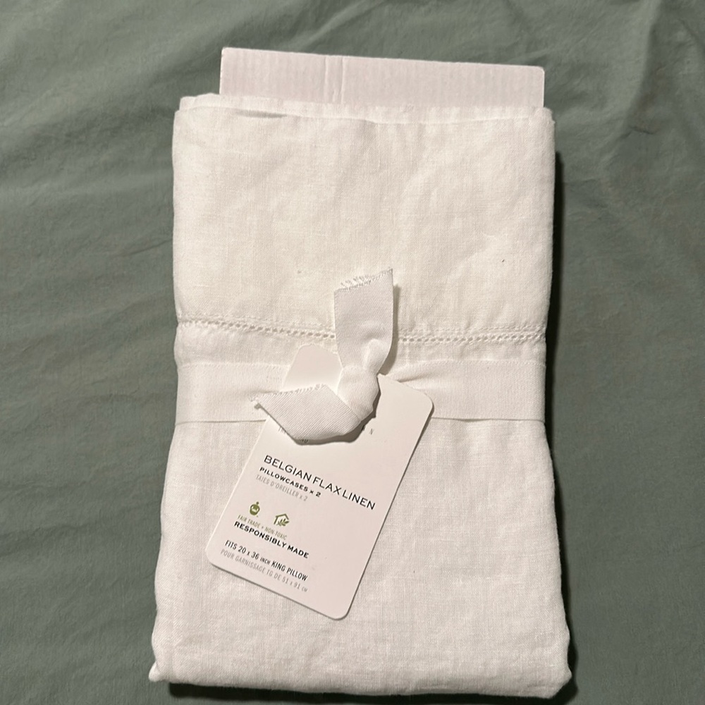 Pottery barn linen pillow cases